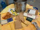 Lot of Vintage Military Enamel and Stainless-Steel Products