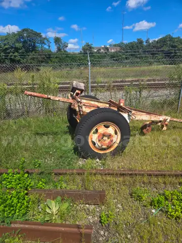 Telephone Pole Trailer - No Longer Used, Very Rusty