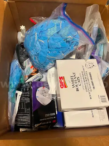 box of medical ppe supplies