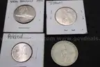 Lot of (4) Foreign Coins &#x26; (2) Peace Dollar Coins