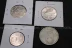 Lot of (4) Foreign Coins &#x26; (2) Peace Dollar Coins