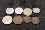 Lot of (8) Foreign Coins &#x26; (4) Jewerly Items