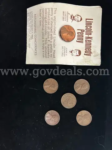 ONE HUNDRED FORTY-FOUR PENNIES: (143) WHEAT PENNIES;  (1) LINCOLN-KENNEDY PENNY ON CARD