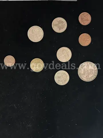 NINE FOREIGN COINS