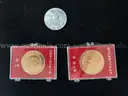 US BICENTENNIAL PROOF SET CONTAINING ONE EACH, DOLLAR, HALF DOLLAR, AND QUARTER COINS & FOUR COMMEMORATIVE COINS:  (1)19