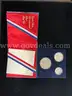 US BICENTENNIAL PROOF SET CONTAINING ONE EACH, DOLLAR, HALF DOLLAR, AND QUARTER COINS & FOUR COMMEMORATIVE COINS:  (1)19