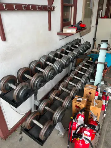 Lot of dumbbells