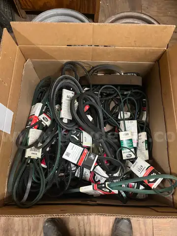 Lot of various automotive and equipment belts