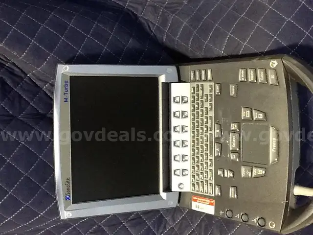SONOSITE M-TURBO ULTRASOUND SYSTEM REF #PO81889-70 INCLUDES TRANSDUCER FOR PARTS