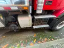 2014 Volvo VHD Tri/A Flatbed Truck w/ 2015 Moffett M8 55.4P Truck Mounted Forklift