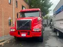 2014 Volvo VHD Tri/A Flatbed Truck w/ 2015 Moffett M8 55.4P Truck Mounted Forklift