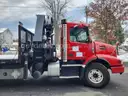 2014 Volvo VHD84B Tri/A Flatbed Truck w/ 2015 Hiab 322E-5 Hipro Knuckle Boom