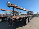 2015 Freightliner 108SD Tri/A Flatbed Truck w/ Cleasby FBR-6-40