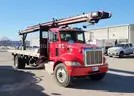 2013 Peterbilt 337 S/A Flatbed Truck W/ Cleasby FBR-6-36 Roofing Conveyor