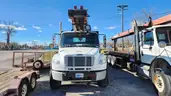 2015 Freightliner M2 106 T/A Flatbed Truck W/ Cleasby HDRTH-3000 Roofing Conveyor