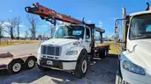 2015 Freightliner M2 106 T/A Flatbed Truck W/ Cleasby HDRTH-3000 Roofing Conveyor