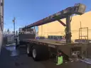 2015 Freightliner M2 106 T/A Flatbed Truck w/Cleasby FBR-6-40 Roofing Conveyor
