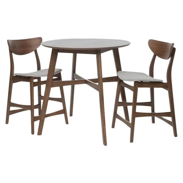 Carson Carrington Lund 3 piece Wood Counter height Round Dining