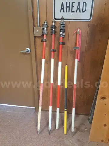 5 Survey Prism Poles