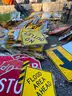 One big lot of signs