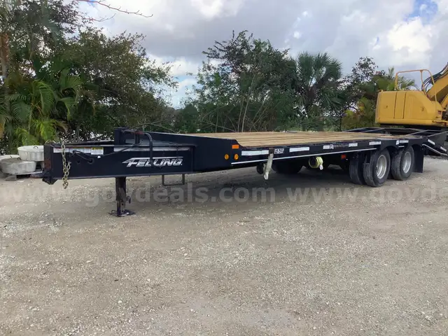 Trailer, FELLING (2018) Model FL20-2LP Deck Over, Dual Tandem 10K Axles, 20&#x2019; Hardwood Deck