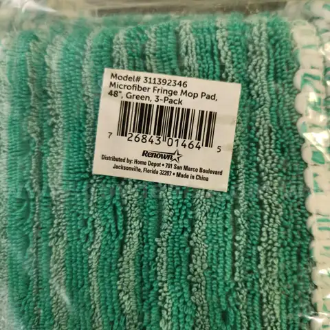 Velcro dry mop heads