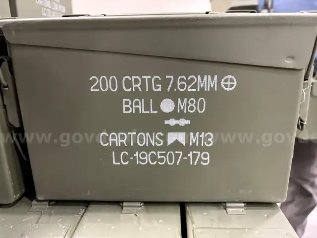 Lot of (10) Metal Ammo Cans - 7.62mm