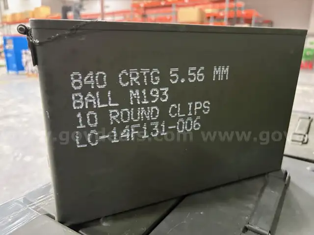 Lot of (10) Metal Ammo Cans - 5.56mm