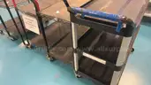 Lot of 5 Mobile Material Handling Metal and Poly Carts