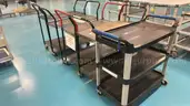 Lot of 5 Mobile Material Handling Metal and Poly Carts