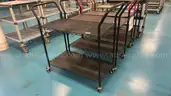 Lot of 5 Mobile Material Handling Metal and Poly Carts