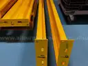 5 pcs. Safety yellow Warehouse guide rails with uprights