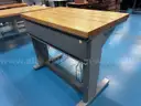 LISTA Align Motorized Lift Workstation with Butcher Block Work Surface