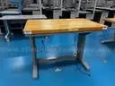 LISTA Align Motorized Lift Workstation with Butcher Block Work Surface