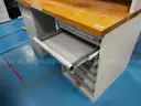 Stationary Butcher Block Workbench with Drawer Cabinet