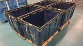 4 pcs., Royal Fabric Basket Trucks, 10 Bu