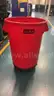 Lot of 22 Grey Brute 32 gal Waste Containers