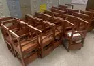LOT #7 - FOURTY-FIVE (45) WOODEN CHAIRS MISCELLANEOUE SIZES