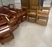 LOT #7 - FOURTY-FIVE (45) WOODEN CHAIRS MISCELLANEOUE SIZES