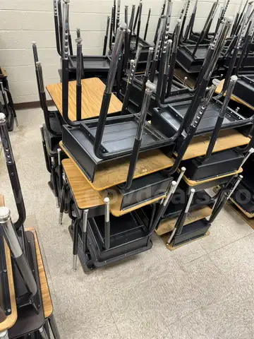 Lot #16 - TWENTY-FIVE (25) RECTANGULAR STUDENT DESKS