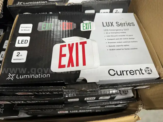 Thirty-three (33) LED Emergency Exit Signs