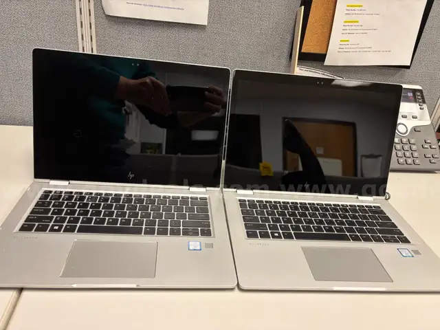 2x HP Elitebook X360 1030 G2 Laptops