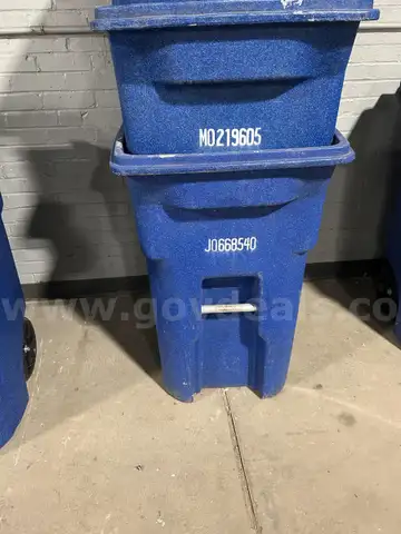 1 Lot of twenty five Qty (25) 64 Gallon Used Garbage Toters