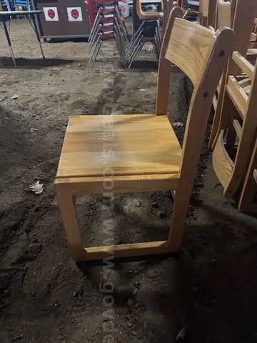 Sturdy oak wooden chairs lot of 20