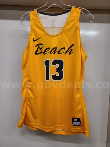 Yellow Nike Basketball Tank Jersey  - (Large) - J075