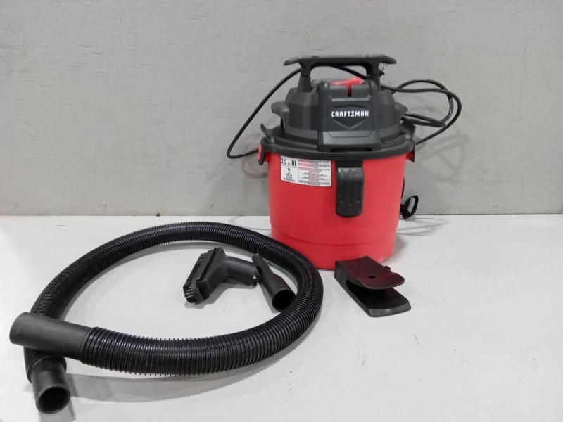 CRAFTSMAN 2.5-Gallons 2-HP Corded Wet/Dry Shop Vacuum With Accessories ...