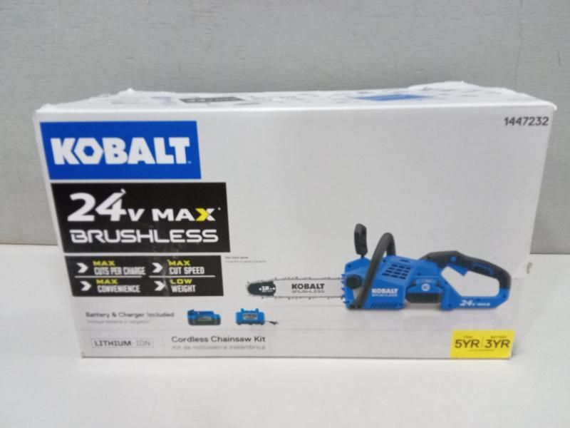 Kobalt 24V 12 In Chainsaw Kit AllSurplus Pittston