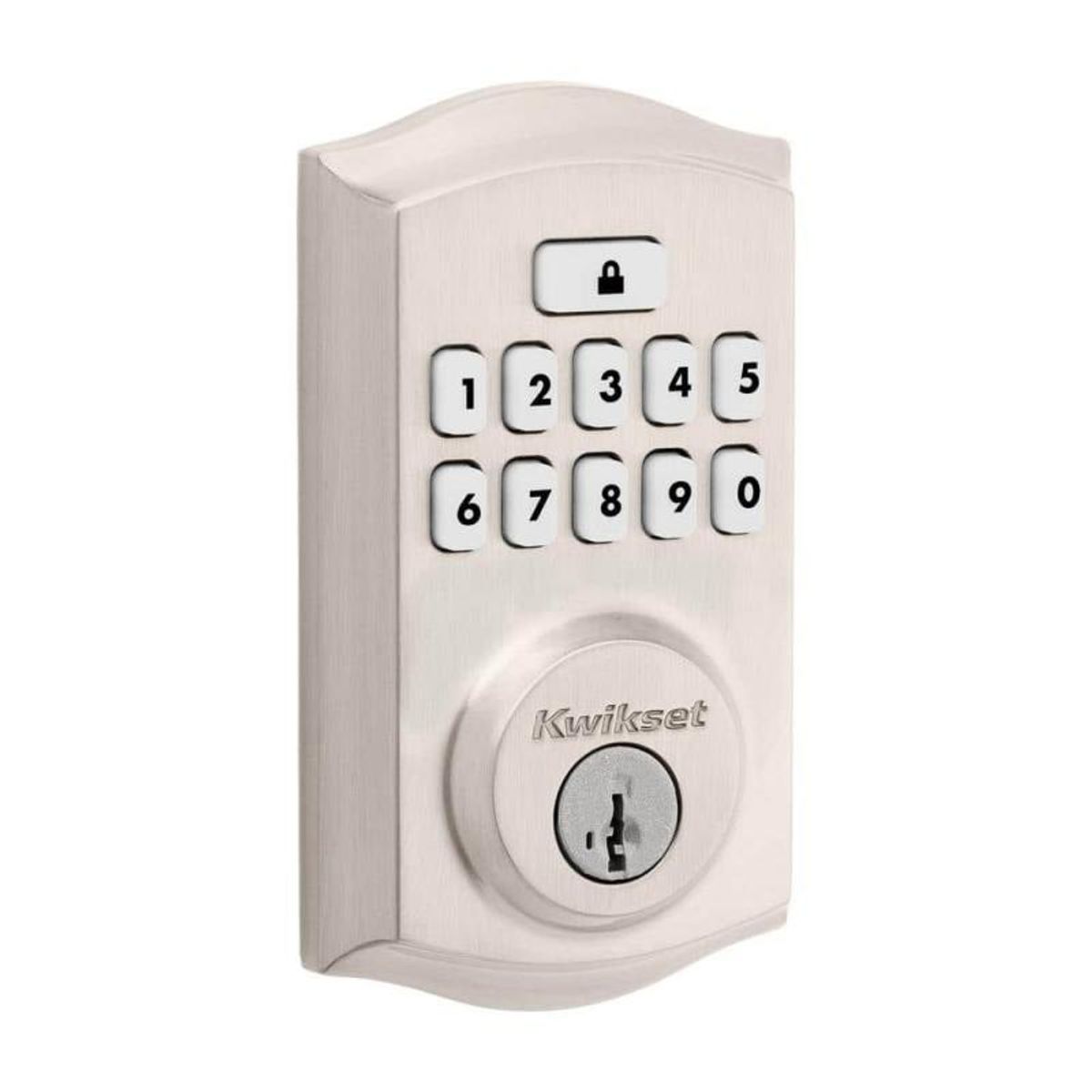 Kwikset SmartCode 260 Traditional Satin Nickel Keypad Single Cylinder ...