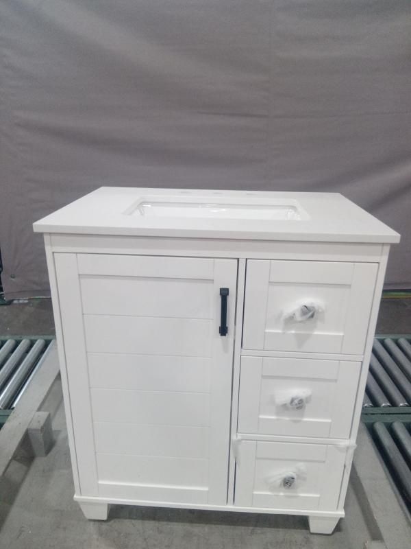 Allen + Roth Rigsby 30-in White Undermount Single Sink Bathroom Vanity ...