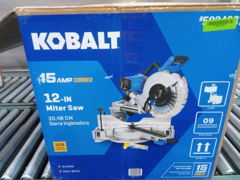 Kobalt 12 compact sliding store dual bevel miter saw